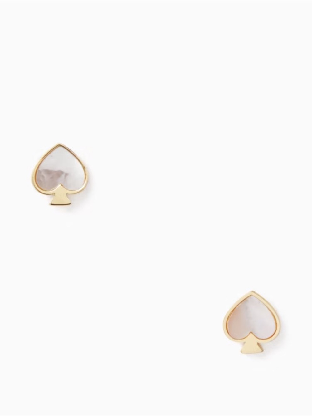 Kate Spade Signature Spade Studs in Cream Multi - Picture 2 of 3